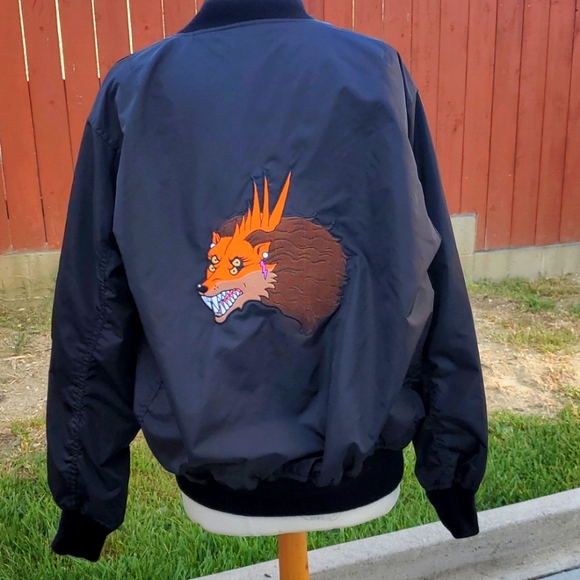 Black Military Air Force MA-1 Reversible Bomber Fl - Picture 2 of 5